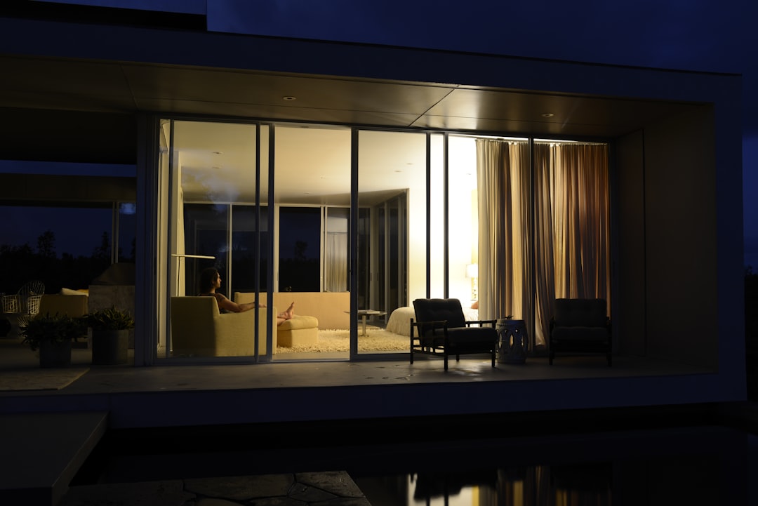 Cinematic luxury smart home interior with modern lighting and architectural automation